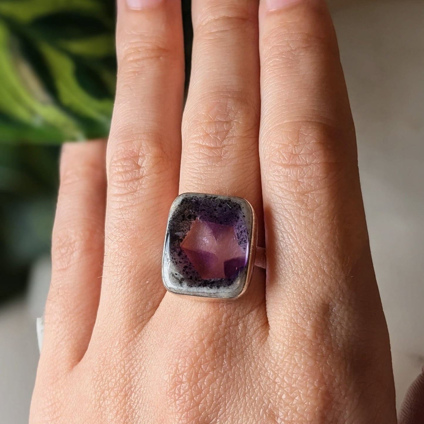 Atomic Trapiche Amethyst Rings