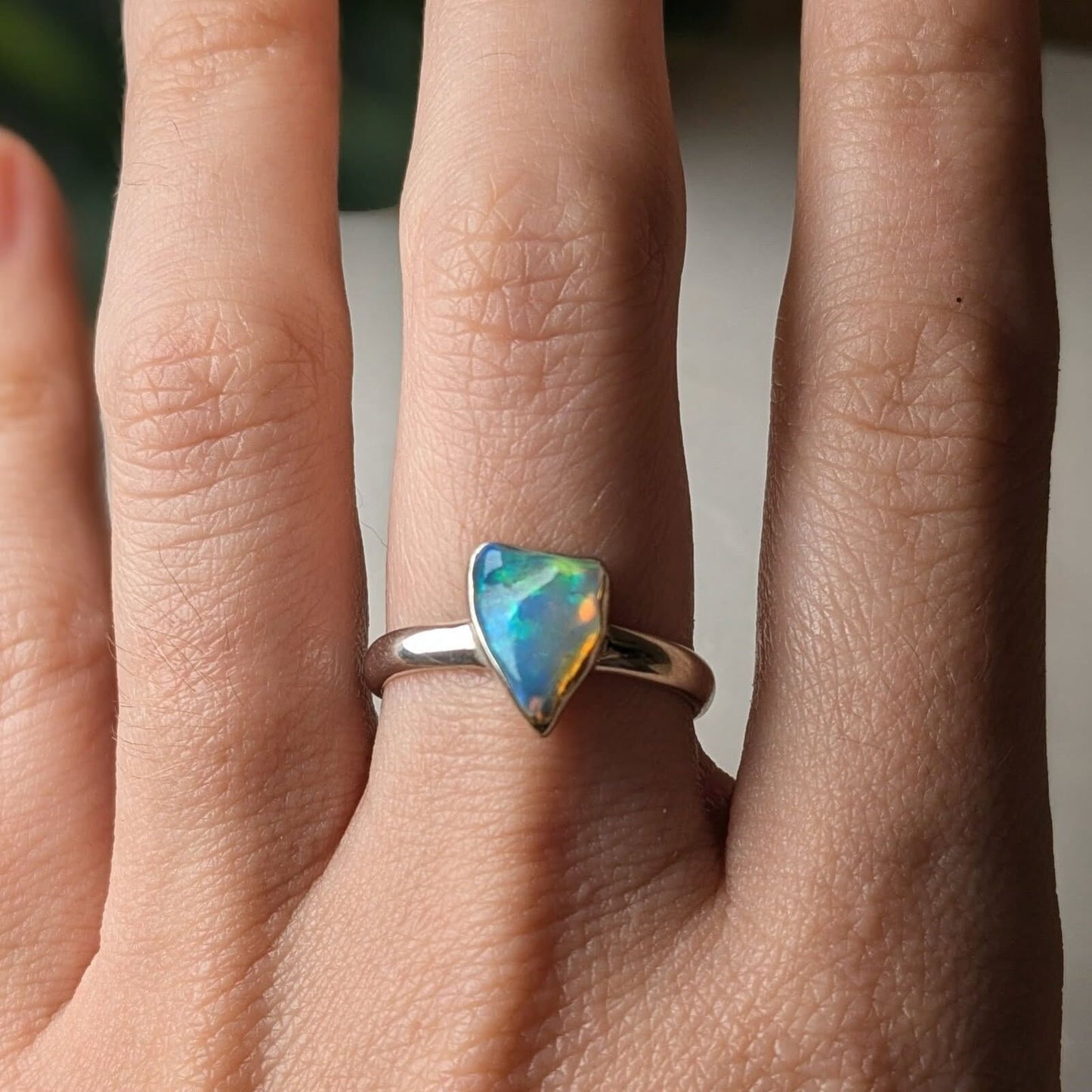 Ethiopian Opal Sterling Silver Rings