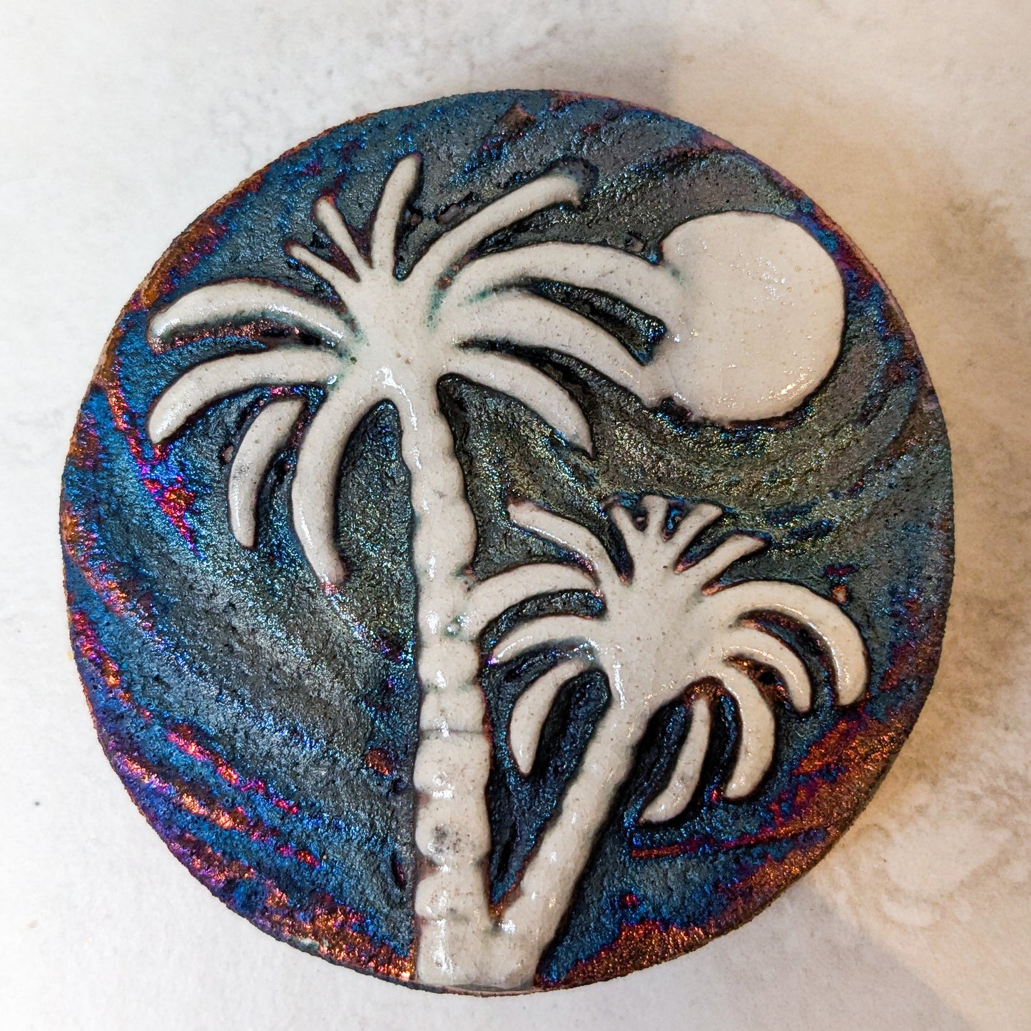 (Magnet) Raku Handmade Spirit Medallion with Affirmations | Various Themes