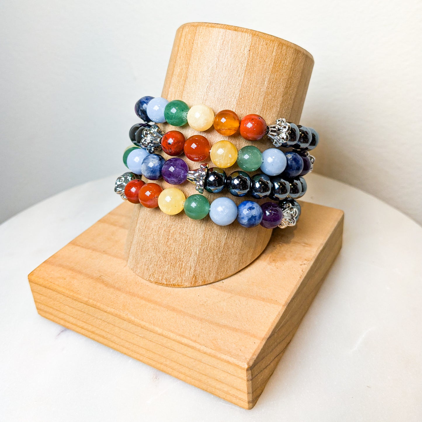 8mm Assorted Crystal Beaded Bracelets -