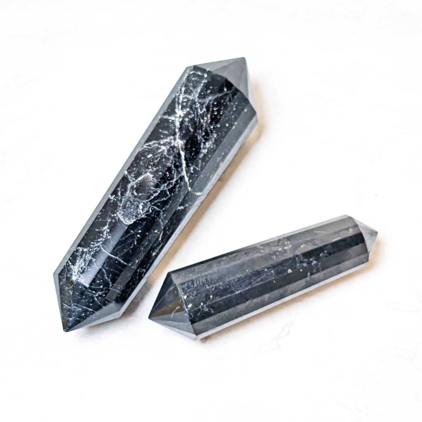 Double Terminated Black Tourmaline Points