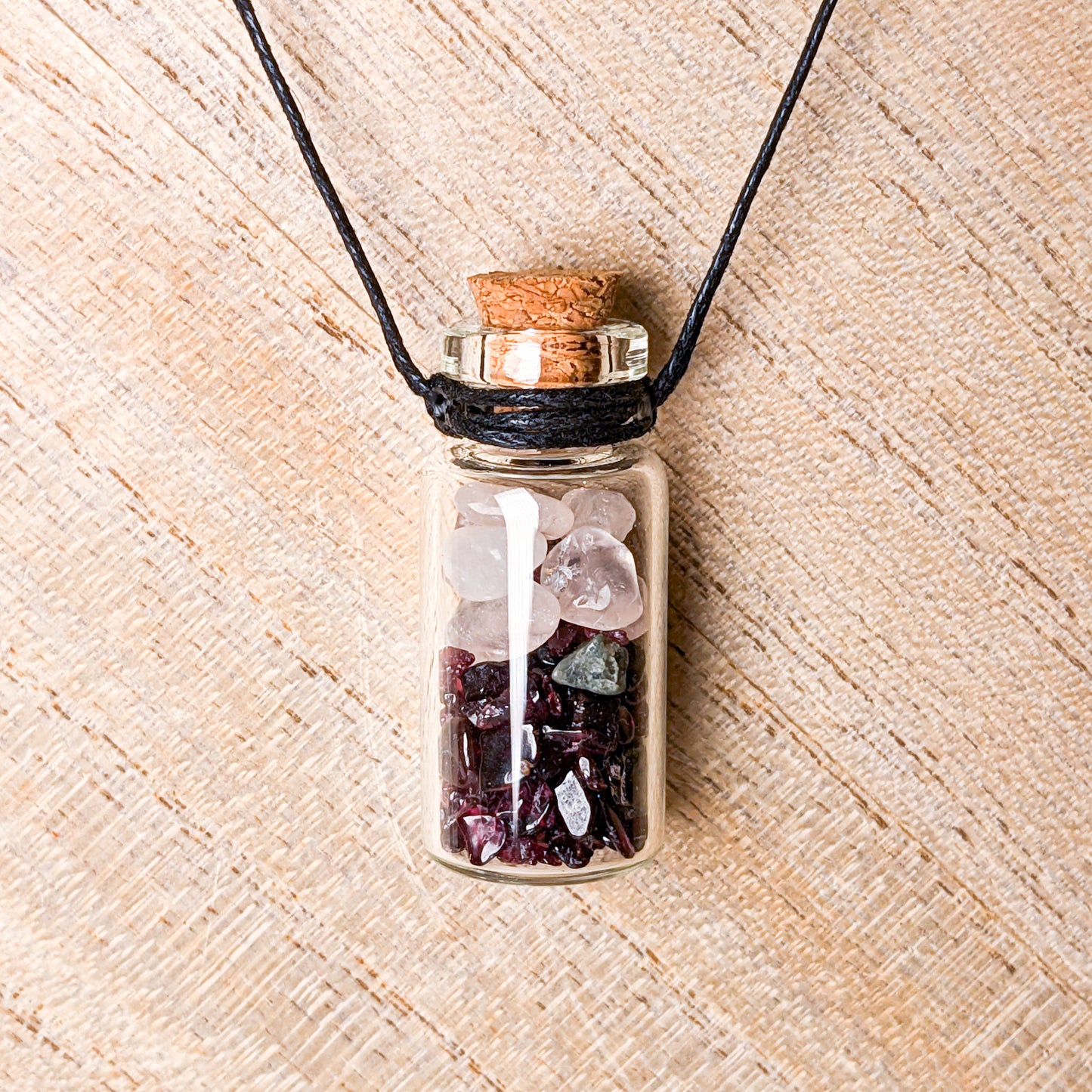 Mini Spell Jar Necklace | Various Crystals