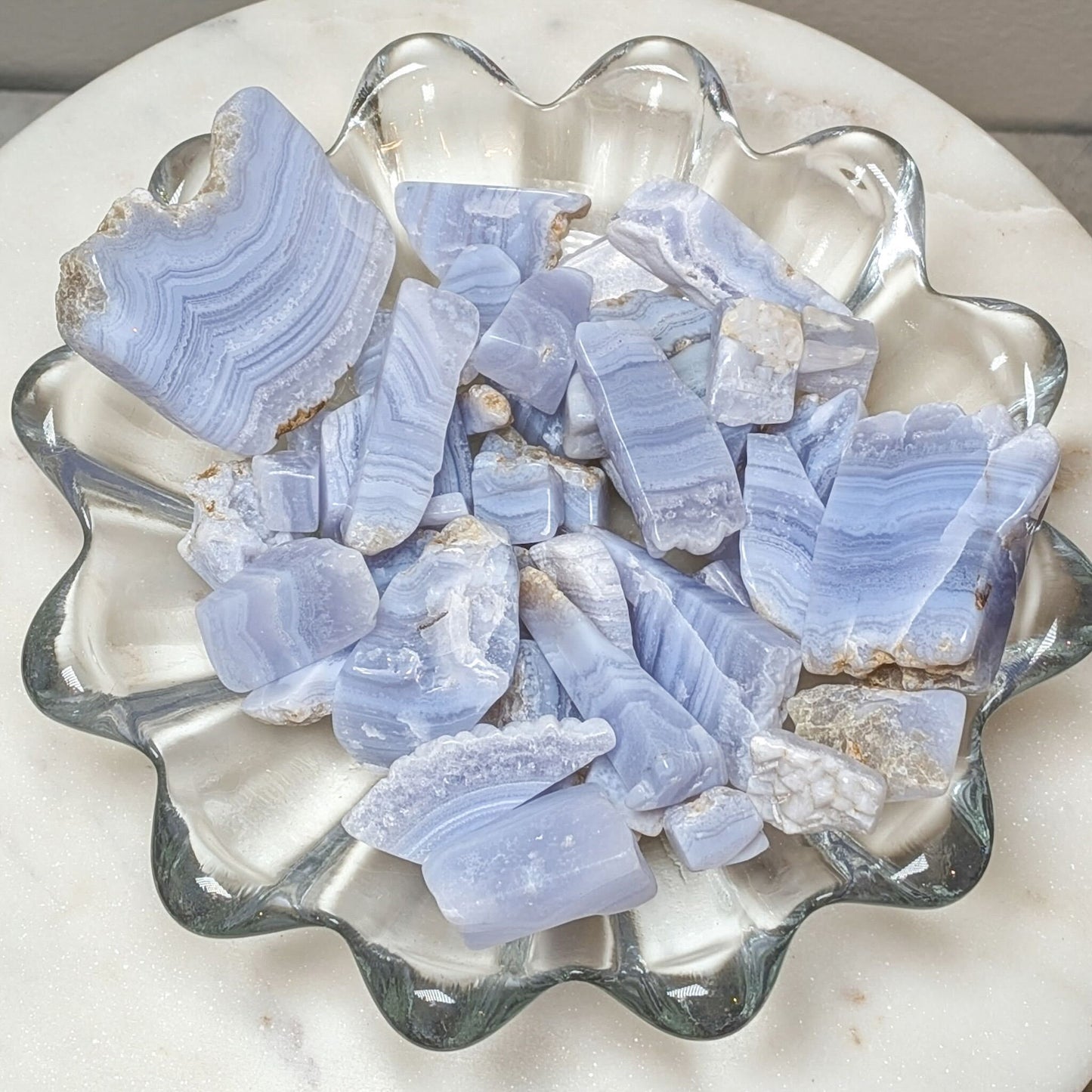 Sliced Blue Lace Agate Tumbles