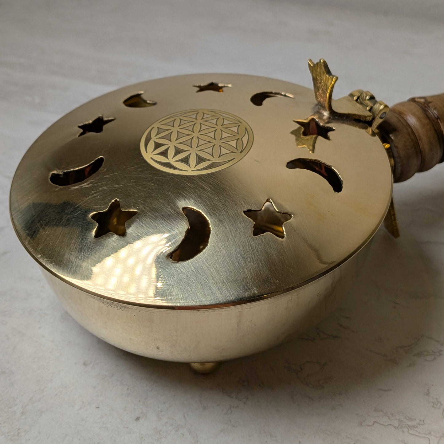 Sun and Moon Brass Burner