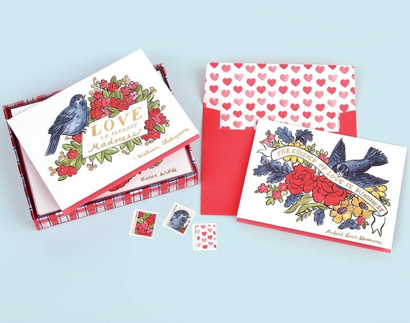 Literary Love Everyday Embellished Notecards | Molly Hatch