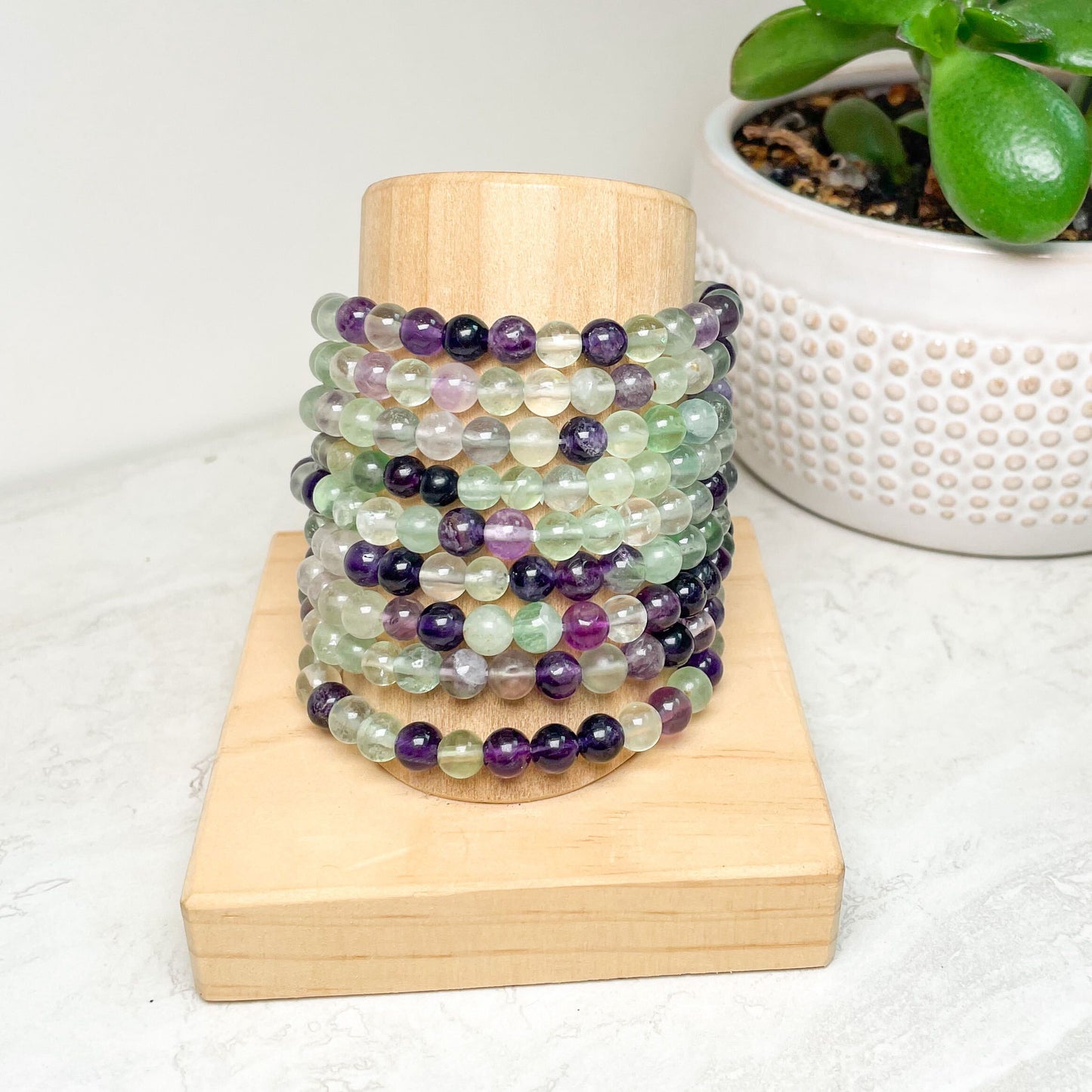 6mm Assorted Crystal Bead Bracelets