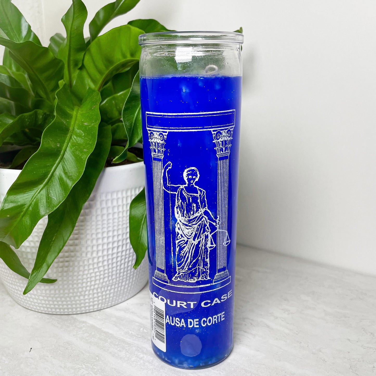 Court Case Blue 7 Day Candle
