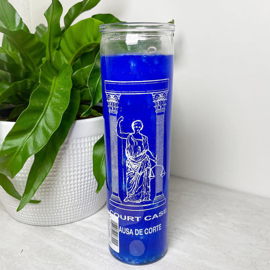 Court Case Blue 7 Day Candle
