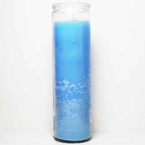 8" Glass 7 Day Candle - Various Colors