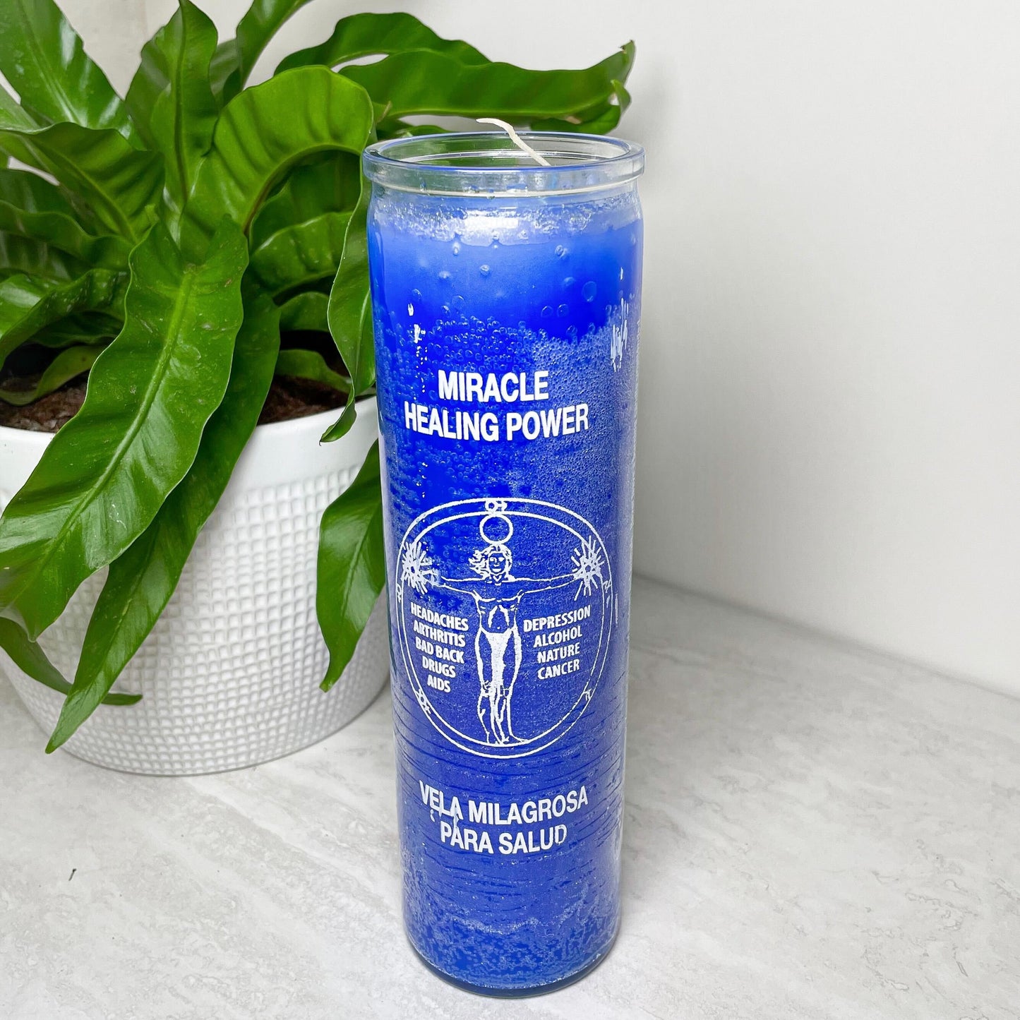 Miracle Healing Blue 7 Day Candle