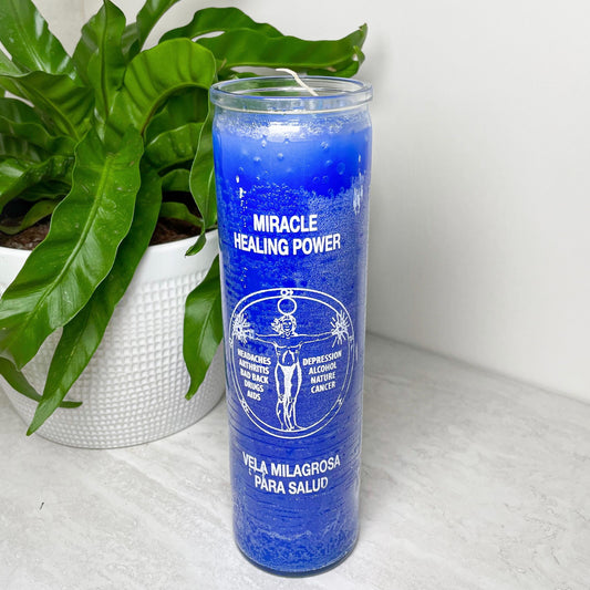 Miracle Healing Blue 7 Day Candle