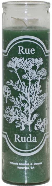 Rue (Ruda) 7 Day Candle Green