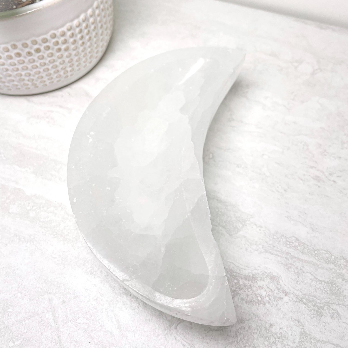 Selenite Crescent Moon Bowl | Various Sizes