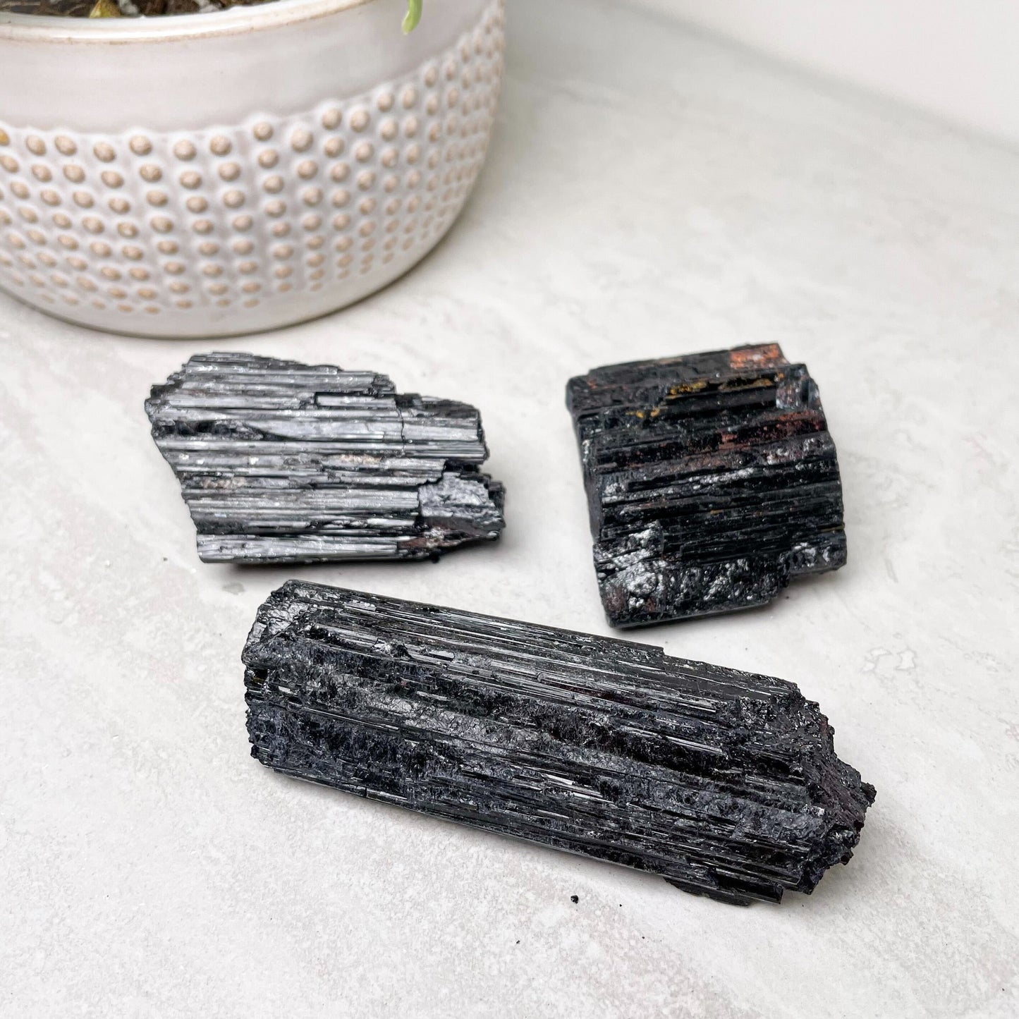 Black Tourmaline Small Rough Stones