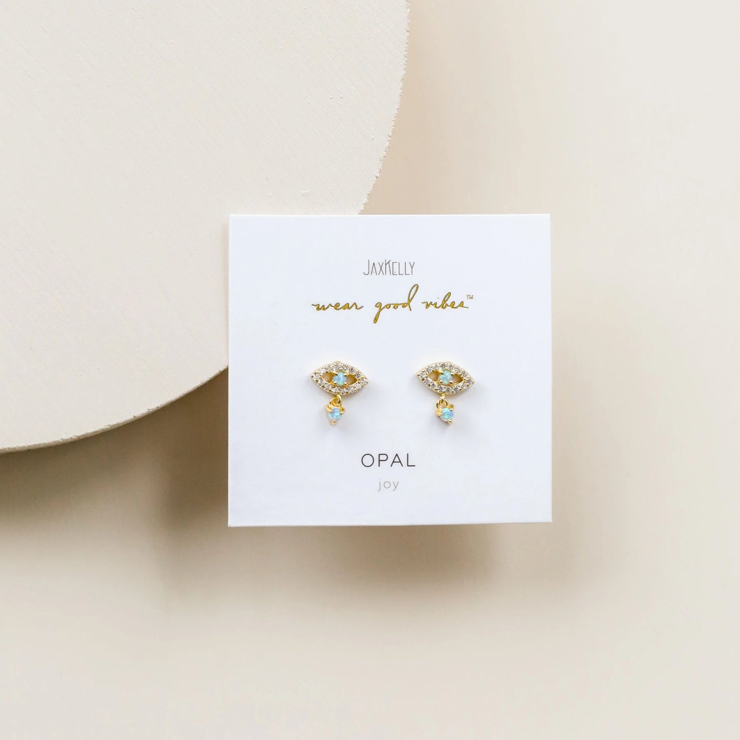 Evil Eye Drop Stud Earrings | Jax Kelly