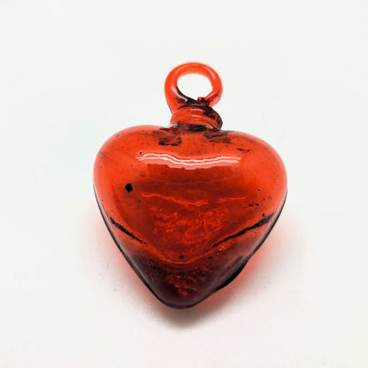 Small Handblown Glass Heart Ornaments