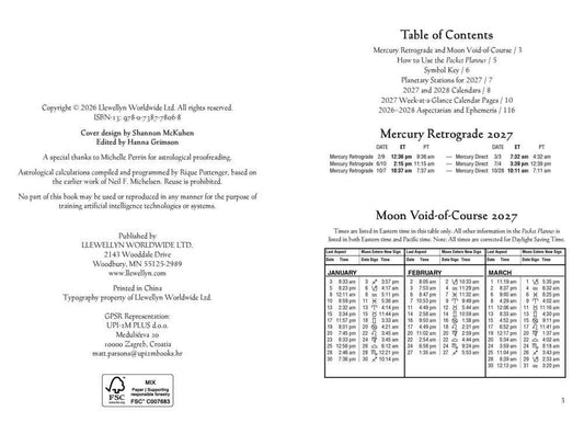 2027 Astrological Pocket Planner