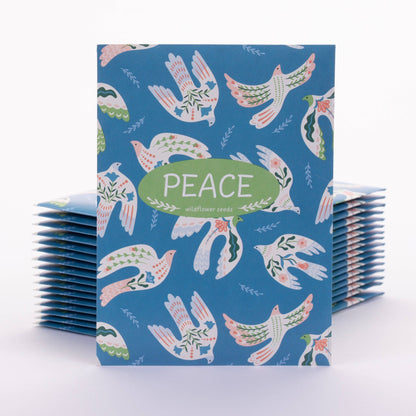 Peace Dove – Wildflower Mix Seed Packets (Blue Illustrated)