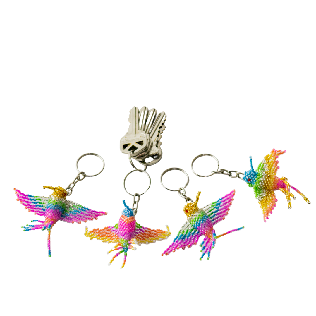 Baby Hummingbird Seed Bead Key Chain | Guatemala