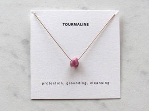 Raw Gemstone Minimalist Necklaces | Various Crystals