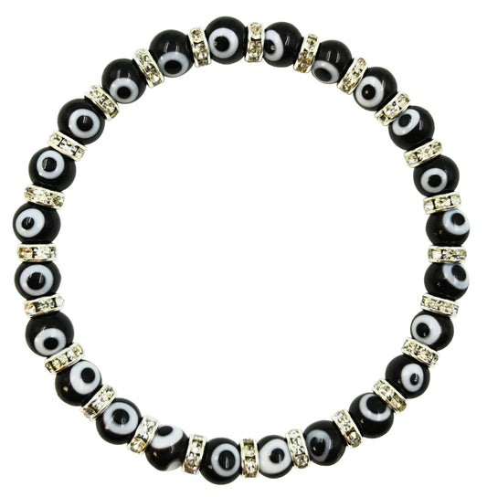 6mm Evil Eye Beaded Bracelet | Various Colors