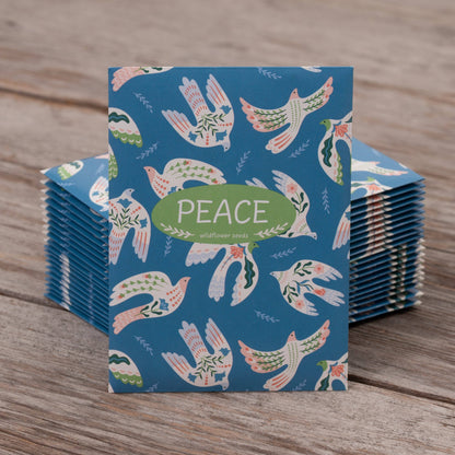 Peace Dove – Wildflower Mix Seed Packets (Blue Illustrated)