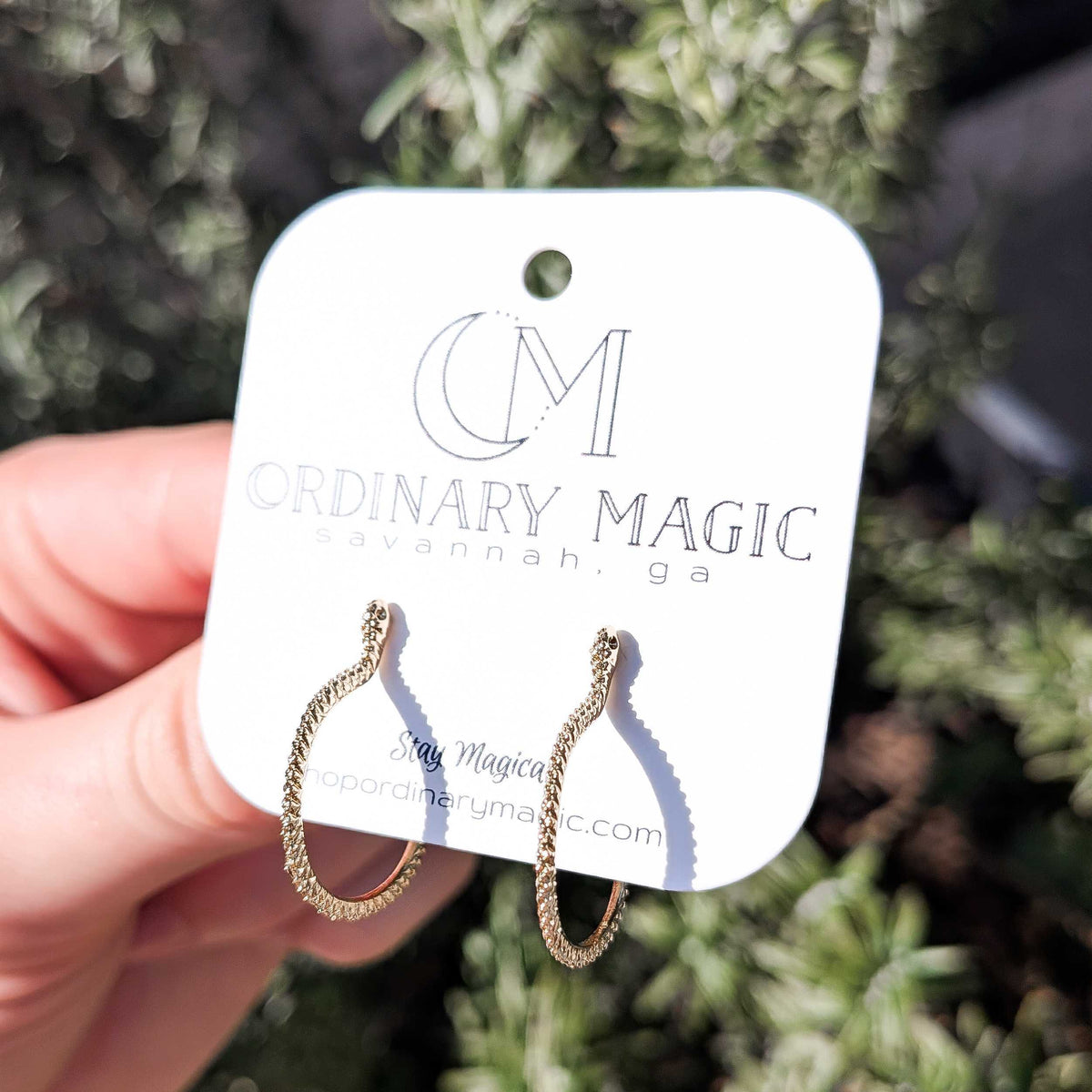 Slithering Serpent Gold Snake Hoop Earrings