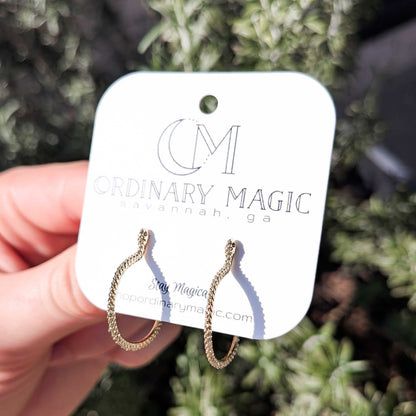 Slithering Serpent Gold Snake Hoop Earrings