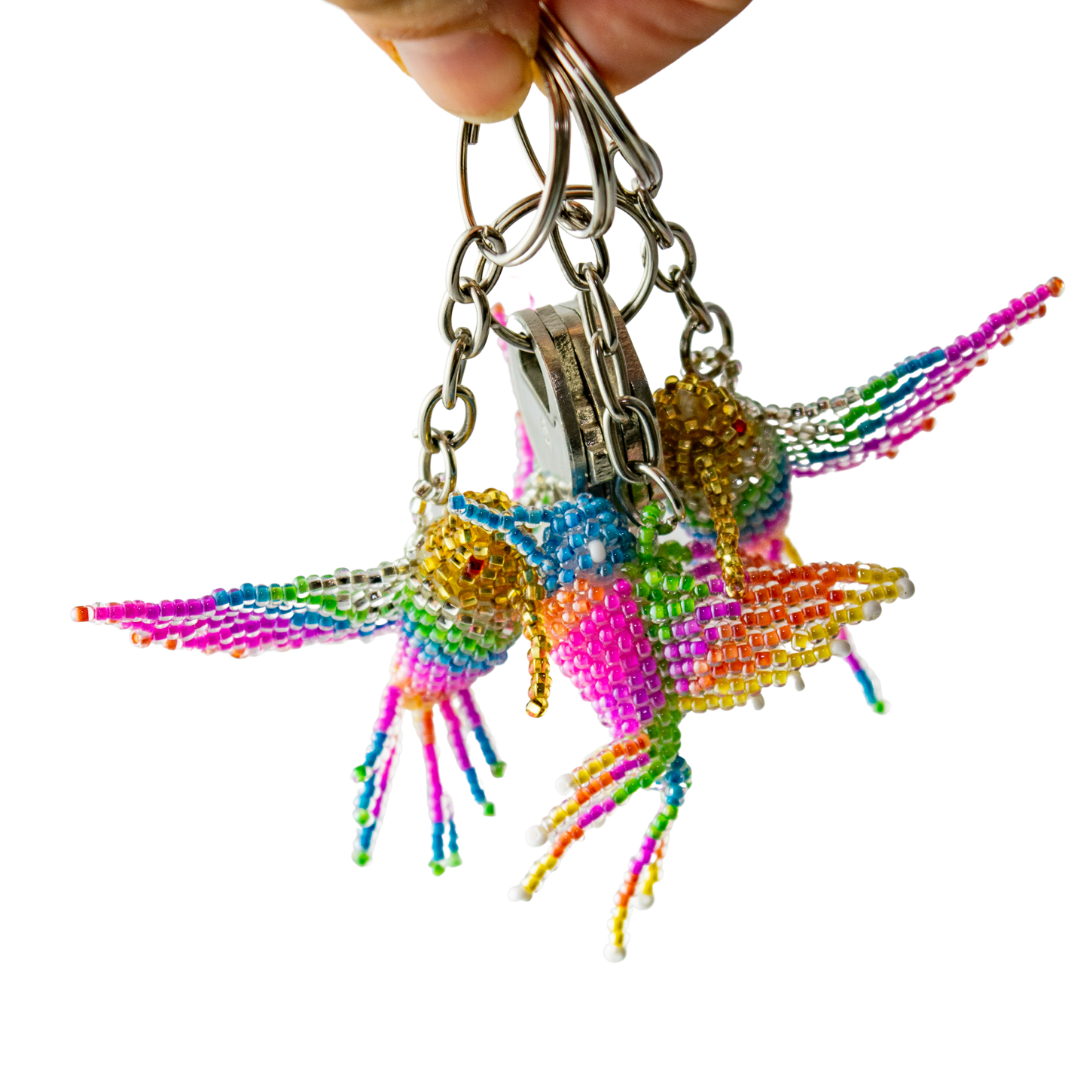 Baby Hummingbird Seed Bead Key Chain | Guatemala