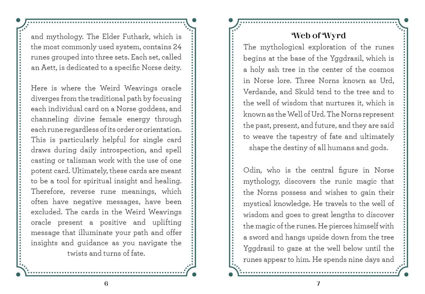 Weird Weavings Runic Oracle: Threads of Feminine Wisdom