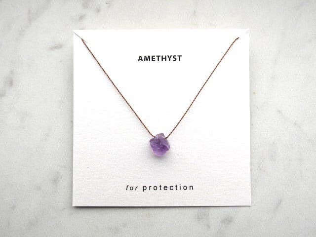 Raw Gemstone Minimalist Necklaces | Various Crystals