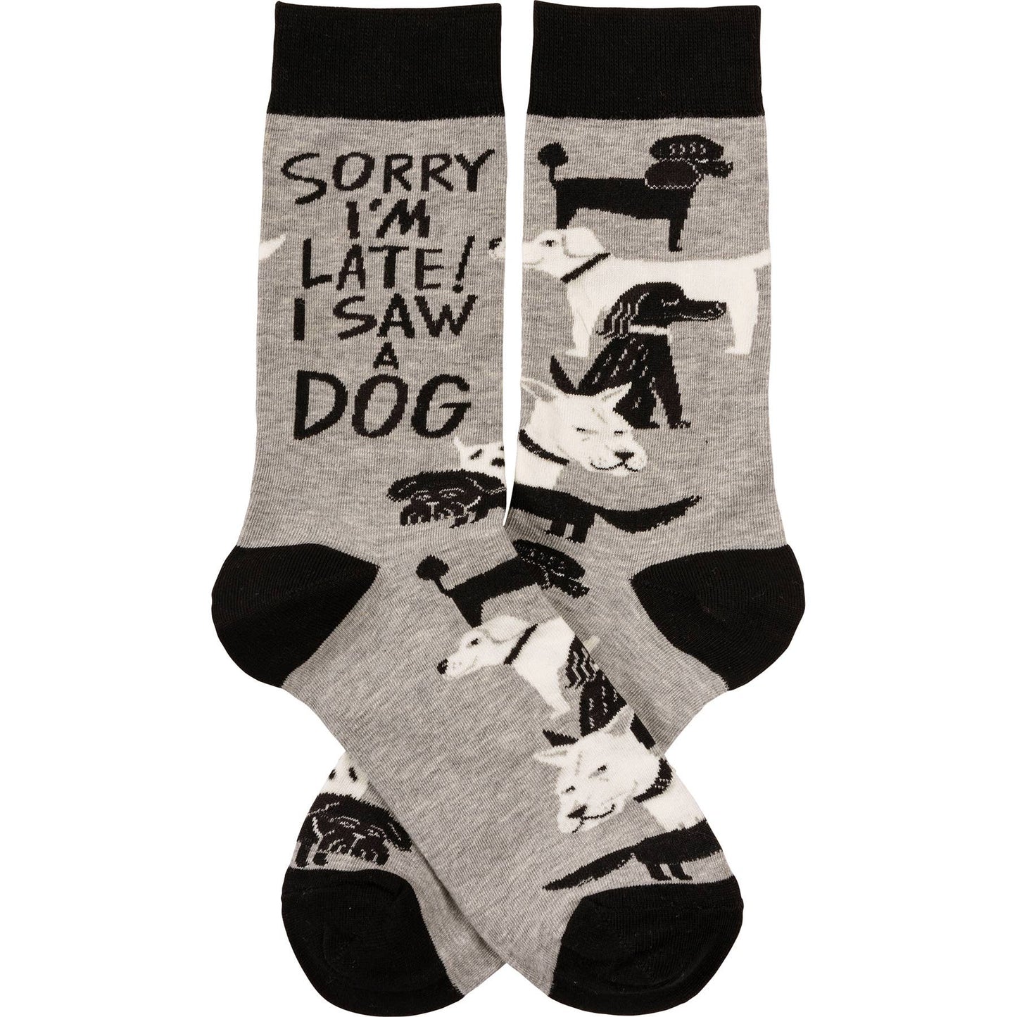 Sorry I’m Late Socks – Playful Dog Lover Gift