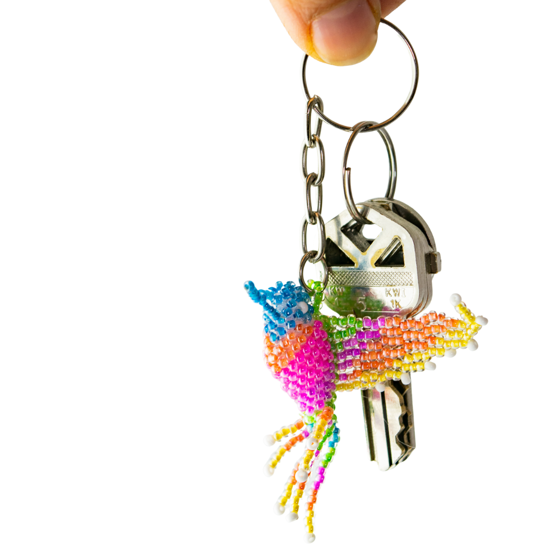 Baby Hummingbird Seed Bead Key Chain | Guatemala