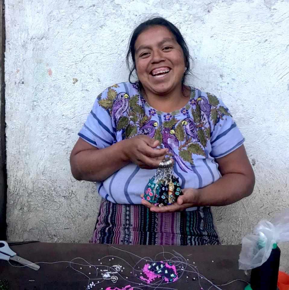 Baby Hummingbird Seed Bead Key Chain | Guatemala