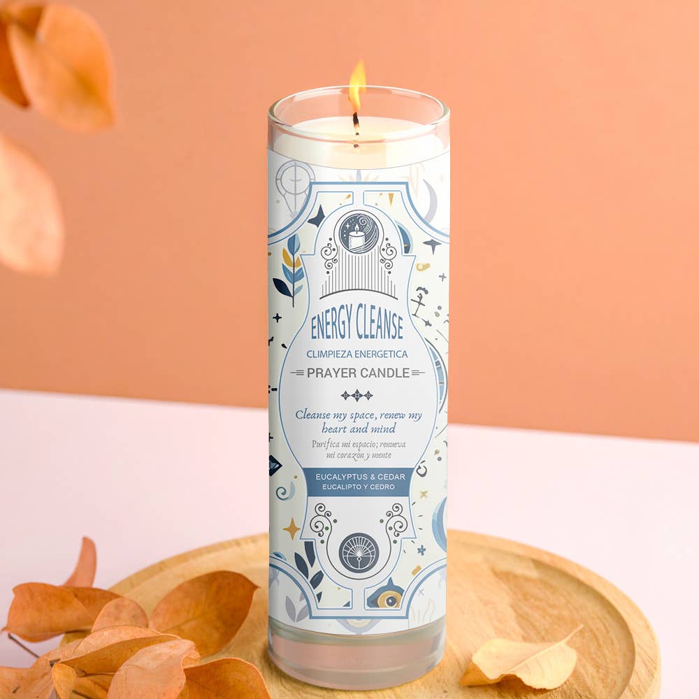 Energy Cleanse Prayer Candle 8" (9.5 oz)