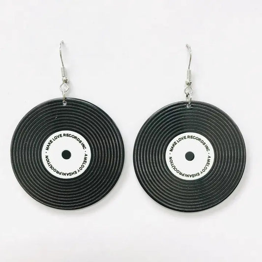 Retro Vinyl Record Earrings