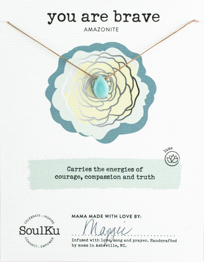 Amazonite Necklace | You are Brave