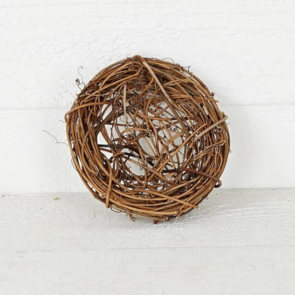Natural Twiggy Bird Nest | Rustic Woodland Home Décor 4.5"