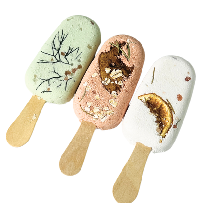 Botanical Bath Clay Pops With Dried Fruit and Epsom Salt