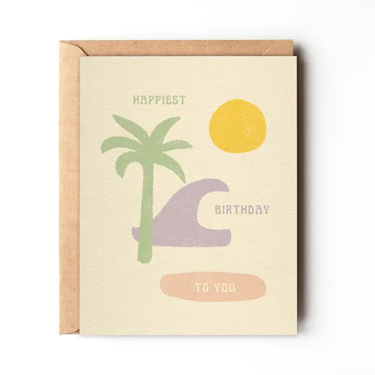 Happiest Birthday - Summer Beach Birthday Card
