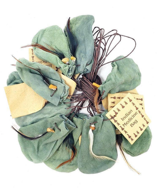 Olive Green Medicine Dream Bag 3" | Native-Inspired Pouch