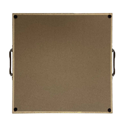Two White Swans Decorative Tray with Brass Handles: Large