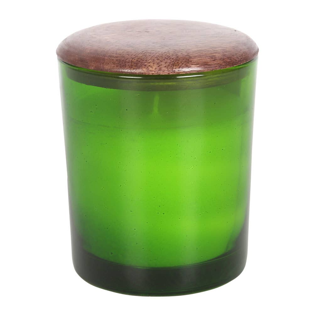 Winter Solstice Candle | Cranberry, Orange & Cinnamon in Green Glass Jar