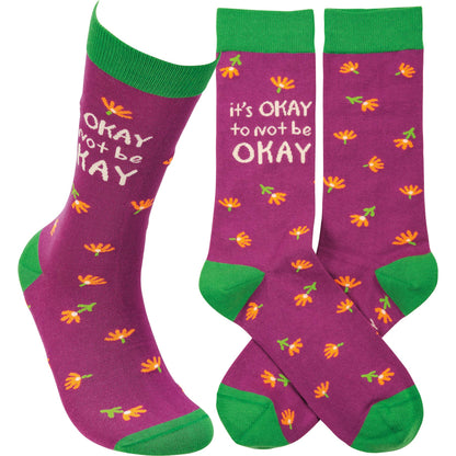It's Okay To Not Be Okay Socks – Comfort & Compassion