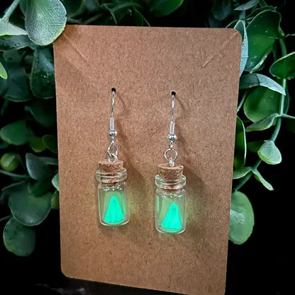 Ghost in a Bottle- Glow In The Dark Earrings