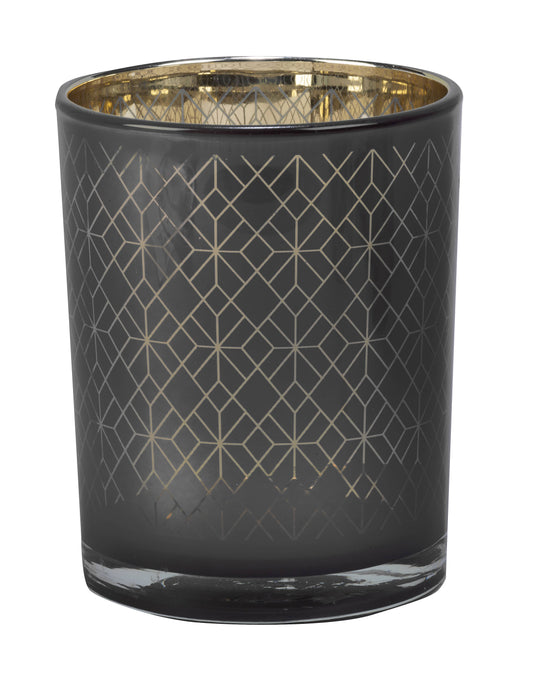 Silver Geometric Tealight Holder 3" x 3" - Box of 6