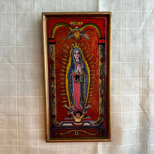 Virgin de Guadalupe Glass Painting