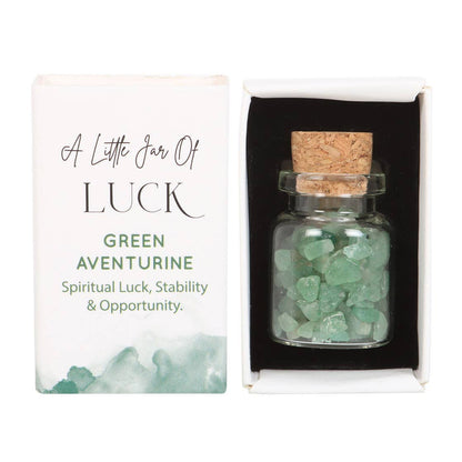 Jar of Luck Green Aventurine Crystals