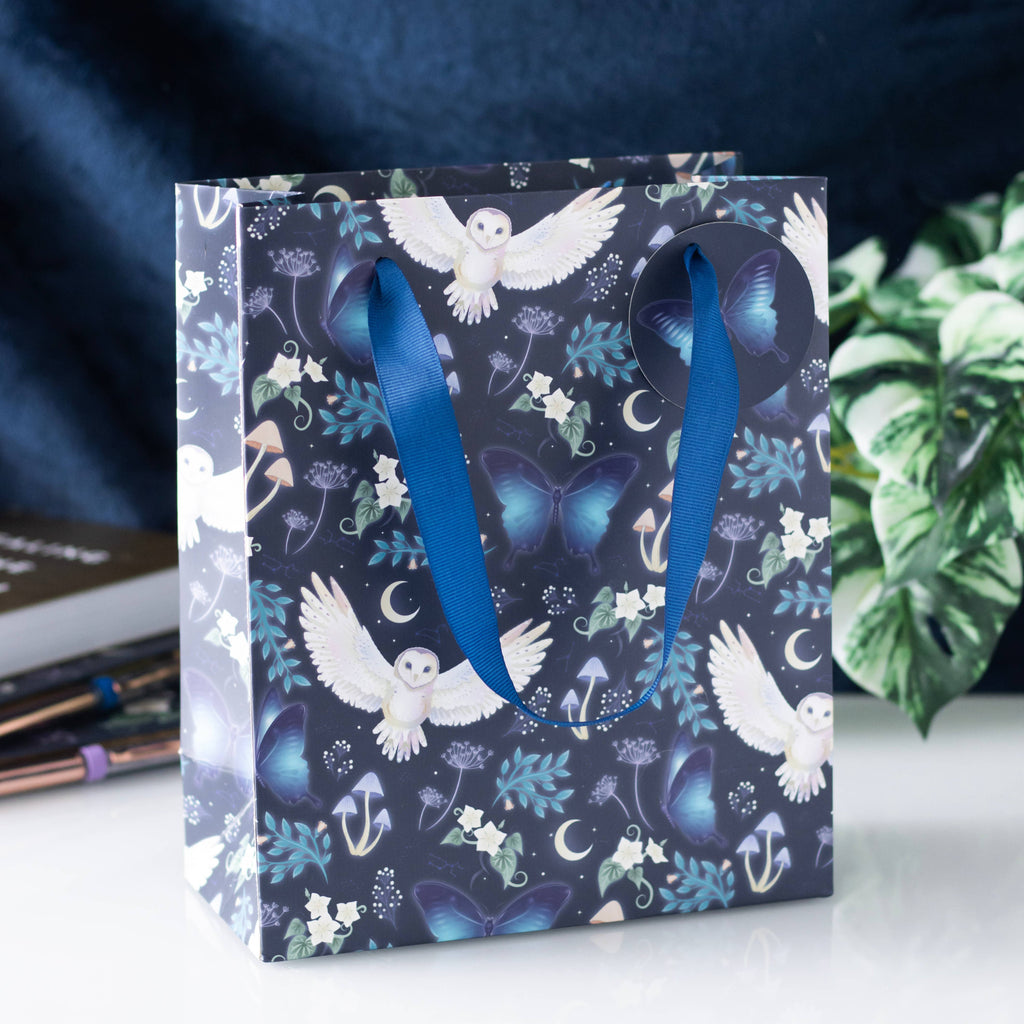 Midnight Forest Owl Print Gift Bag