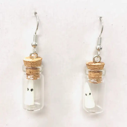 Ghost in a Bottle- Glow In The Dark Earrings